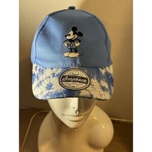 Genuine Snapback Mickey Mouse Blue tie dye Unisex Kids Hat adjustable NWT